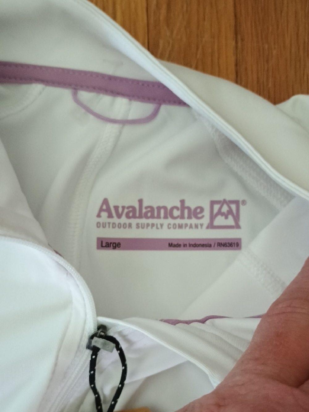 Avalanche White Jacket with Lavender Trim - Picture 2 of 6